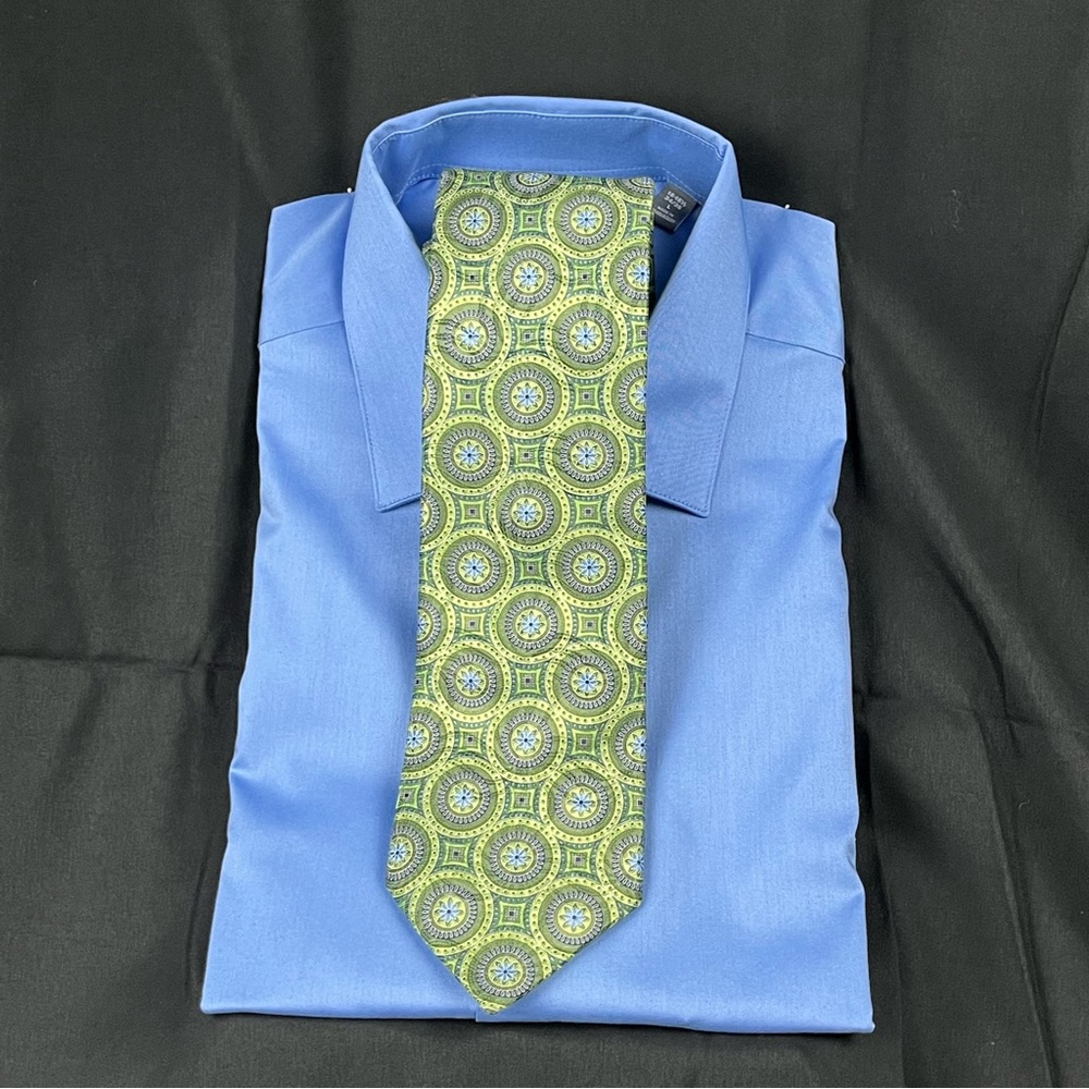 Ermenegildo Zegna Blue and Green tie